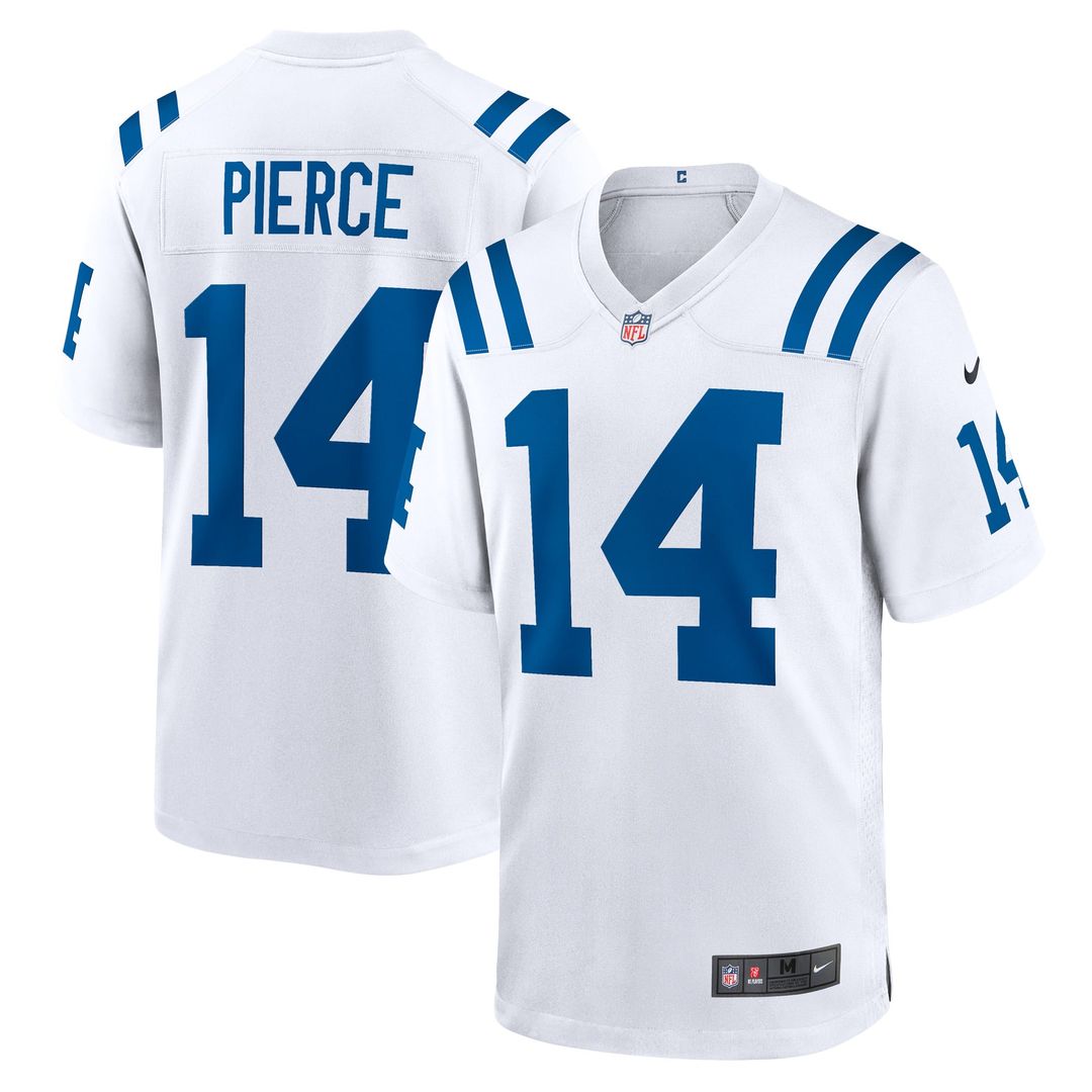 Men's Nike Indianapolis Colts Alec Pierce White Away Game Player NFL Jersey