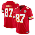 Men's Nike Kansas City Chiefs Travis Kelce Red Vapor F.U.S.E. Limited NFL Jersey