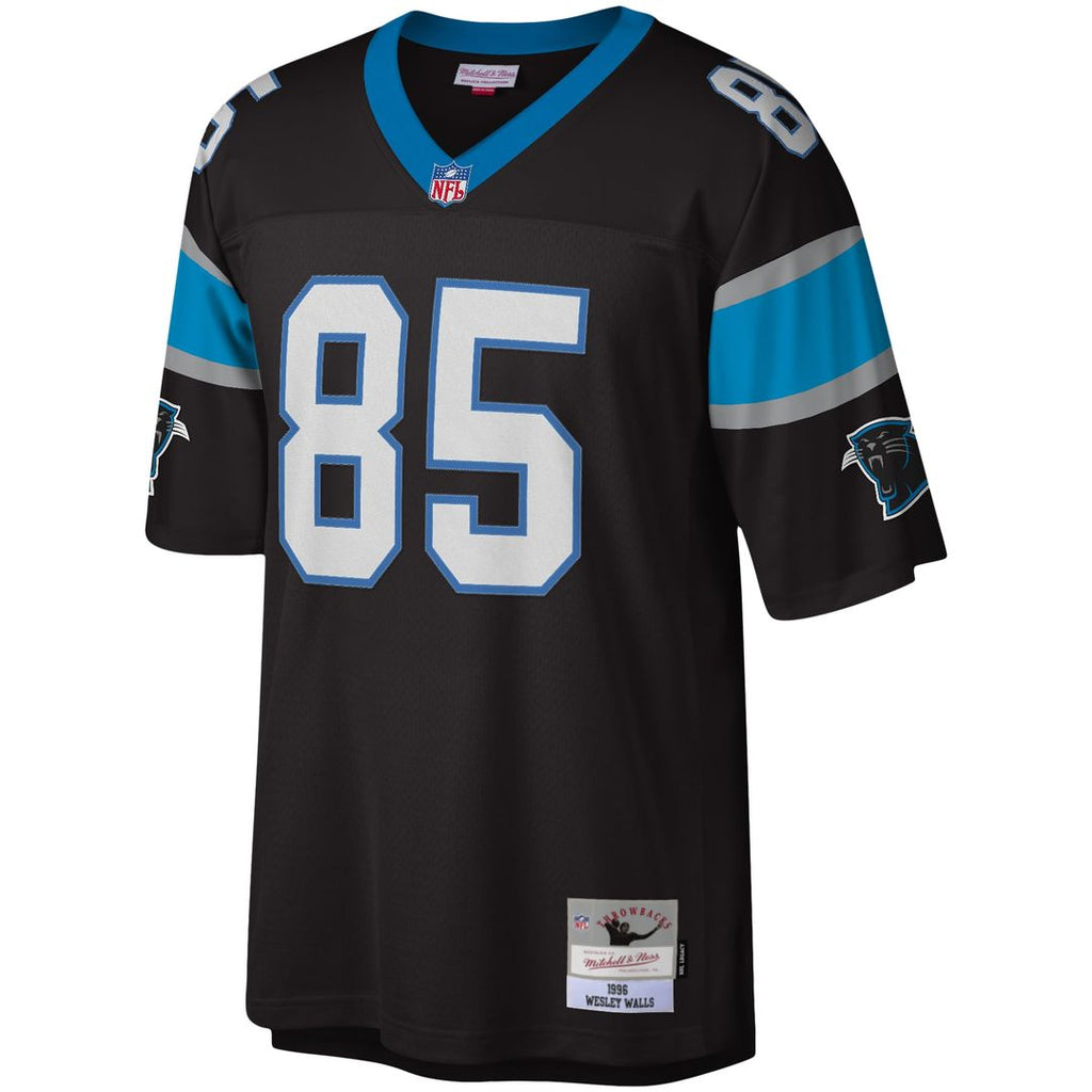 Men's Mitchell & Ness Carolina Panthers Wesley Walls Black Legacy Replica NFL Jersey