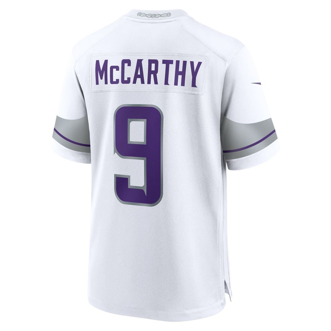 Men's Nike Minnesota Vikings J.J. McCarthy White Alternate Game Player NFL Jersey