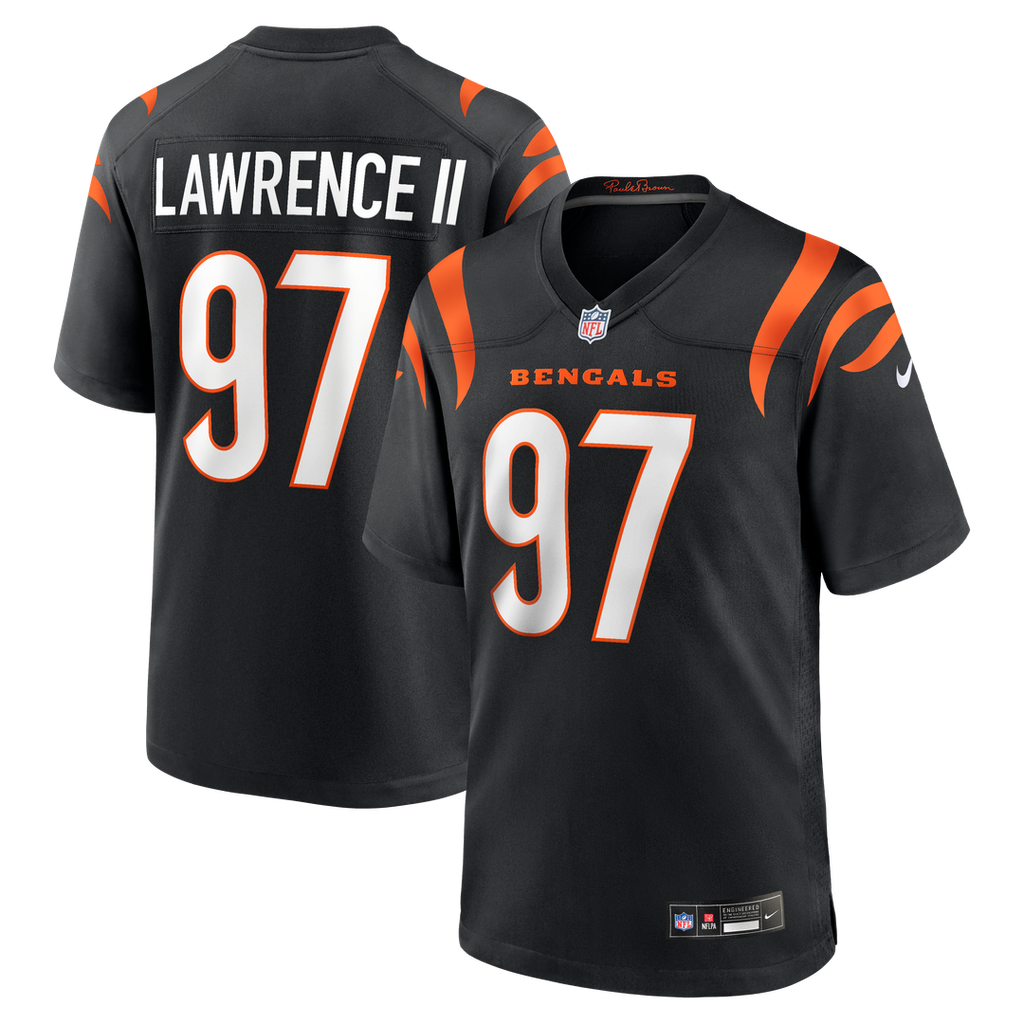 Men's Nike Cincinnati Bengals Dexter Lawrence II Black Game NFL Jersey