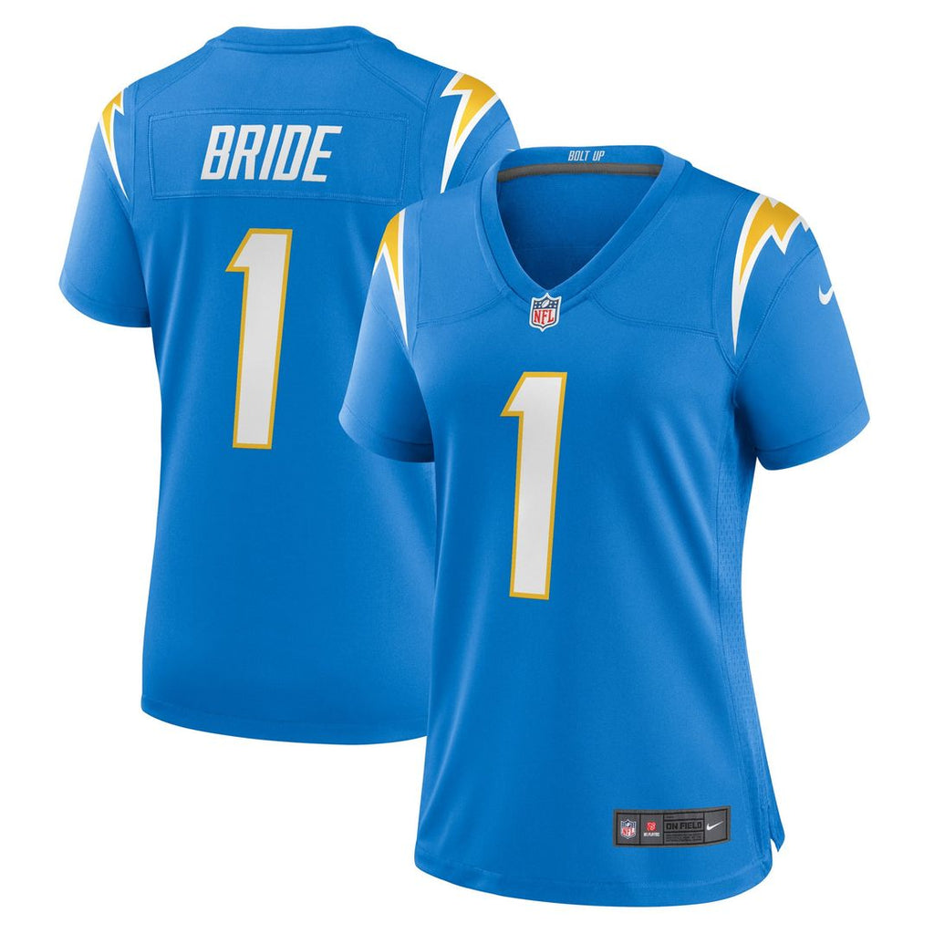 Women's Nike Los Angeles Chargers Number 1 Bride Powder Blue Game NFL Jersey