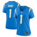 Women's Nike Los Angeles Chargers Number 1 Bride Powder Blue Game NFL Jersey