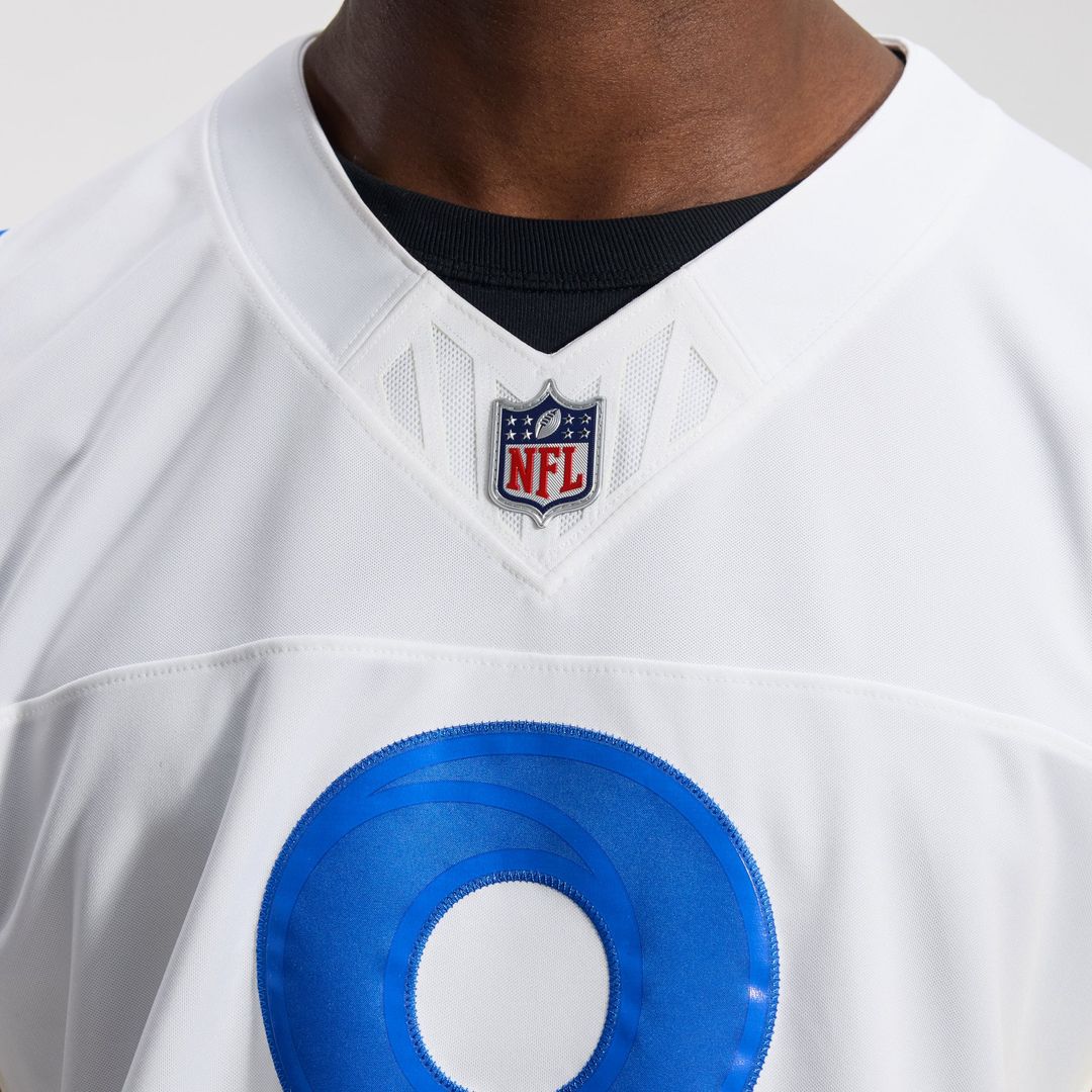 Men's Nike Los Angeles Rams Jared Verse White Vapor F.U.S.E. Stitched Limited NFL Jersey