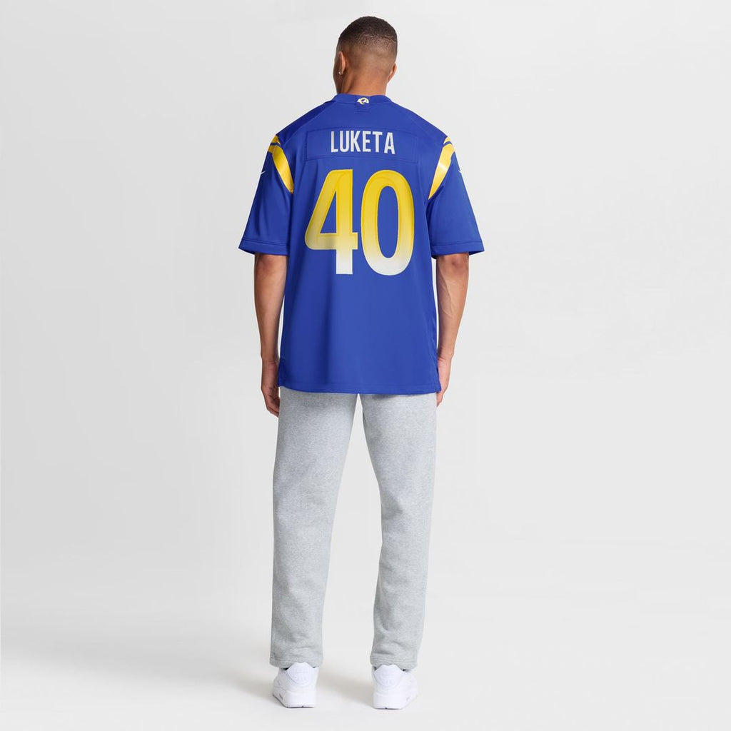 Men's Nike Los Angeles Rams Jesse Luketa Royal Team Game NFL Jersey