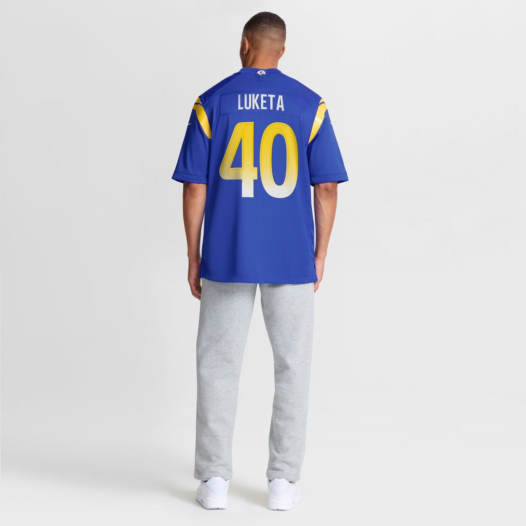 Men's Nike Los Angeles Rams Jesse Luketa Royal Team Game NFL Jersey