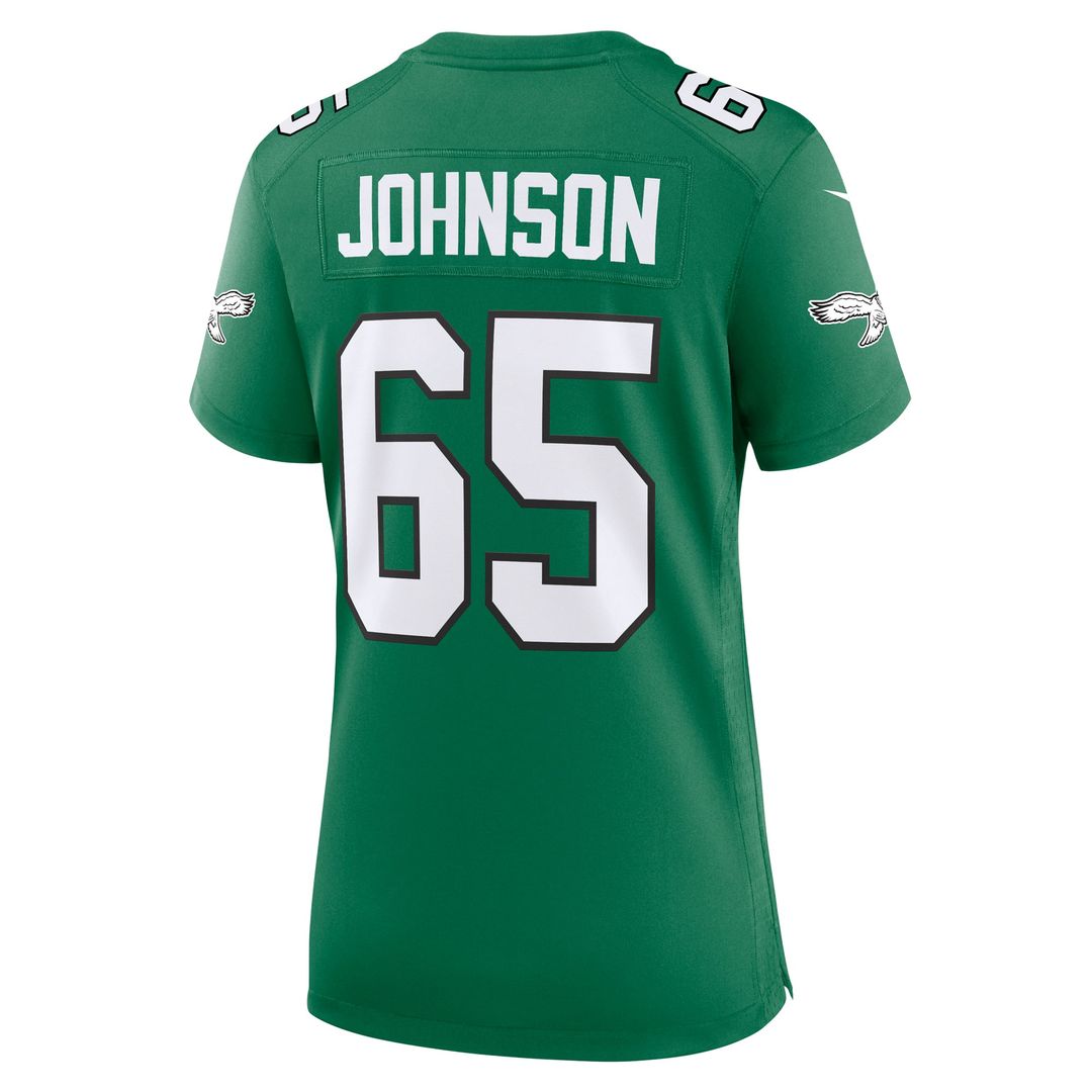 Women's Nike Philadelphia Eagles Lane Johnson Midnight Green Team Game NFL Jersey
