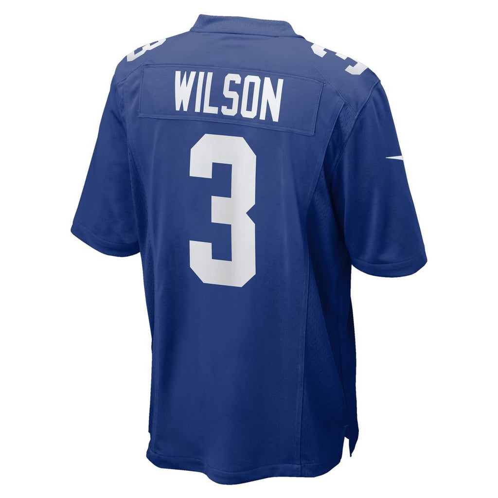 Men's Nike New York Giants Russell Wilson Royal Game NFL Jersey