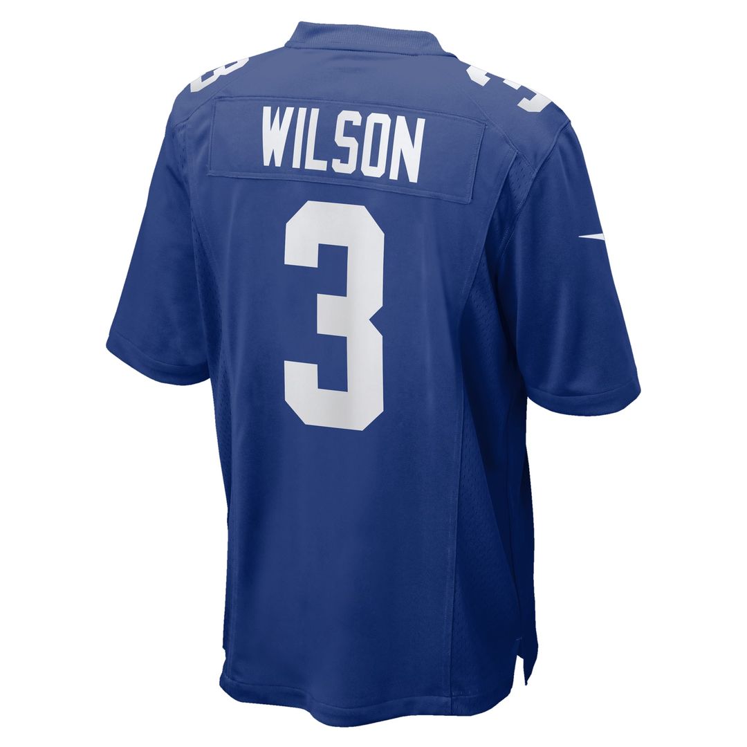 Men's Nike New York Giants Russell Wilson Royal Game NFL Jersey