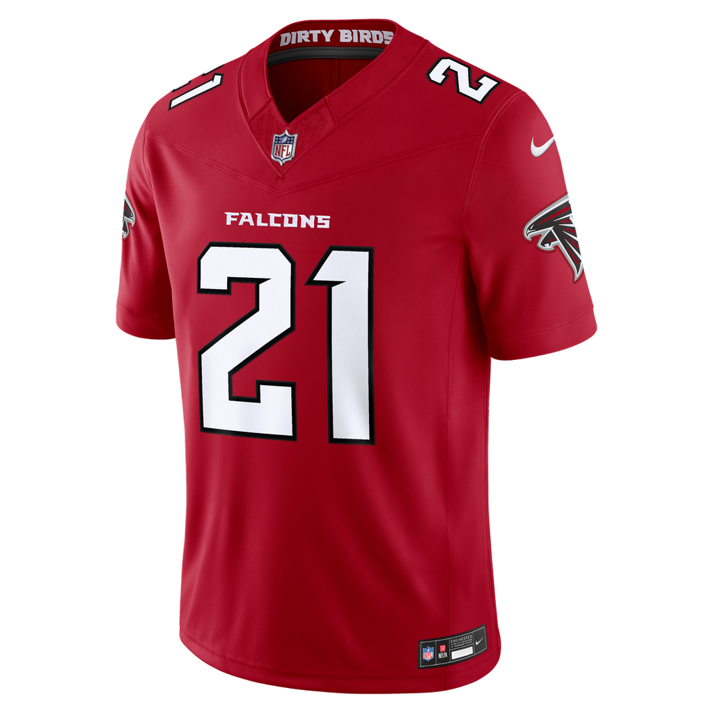 Men's Nike Atlanta Falcons Deion Sanders Red Vapor F.U.S.E. Stitched Retired Limited NFL Jersey