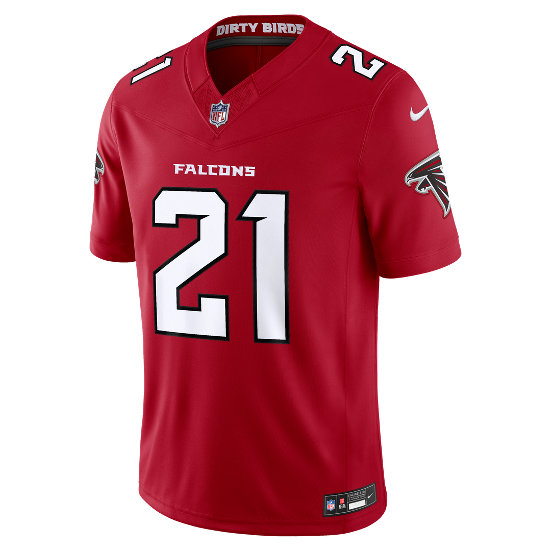 Men's Nike Atlanta Falcons Deion Sanders Red Vapor F.U.S.E. Stitched Retired Limited NFL Jersey