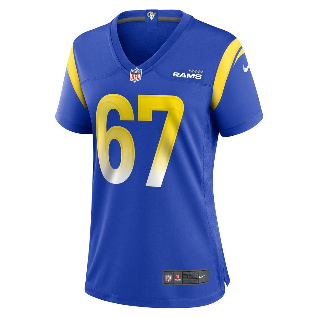 Women's Nike Los Angeles Rams Justin Dedich Royal Game NFL Jersey