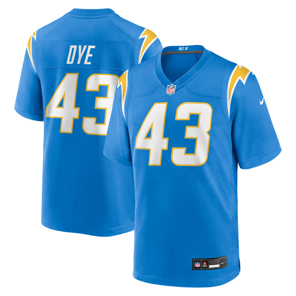Men's Nike Los Angeles Chargers Troy Dye Powder Blue Game NFL Jersey