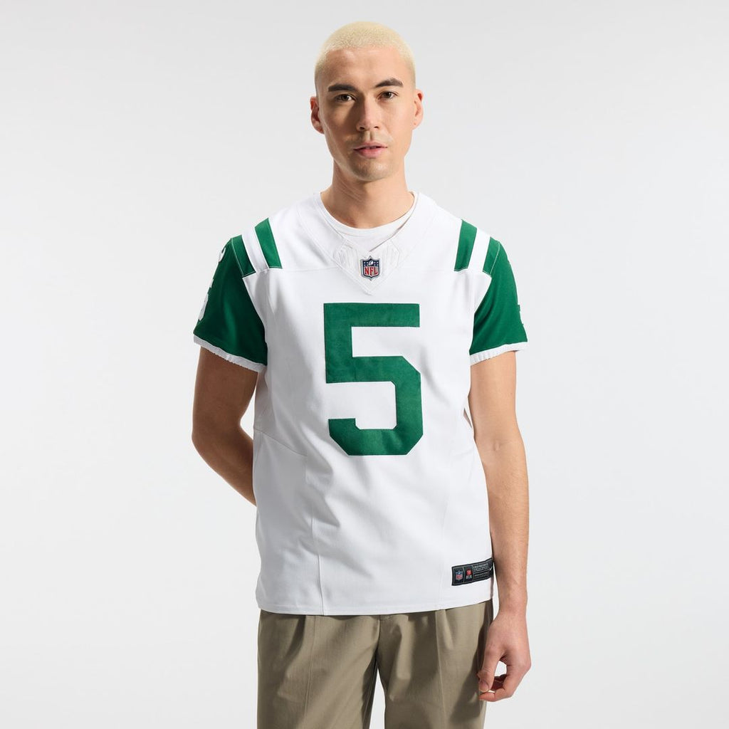 Men's Nike New York Jets Garrett Wilson White Classic Alternate Vapor F.U.S.E. Elite NFL Jersey
