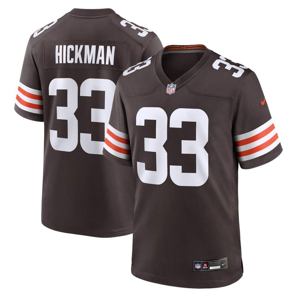 Men's Nike Cleveland Browns Ronnie Hickman Brown Team Game NFL Jersey