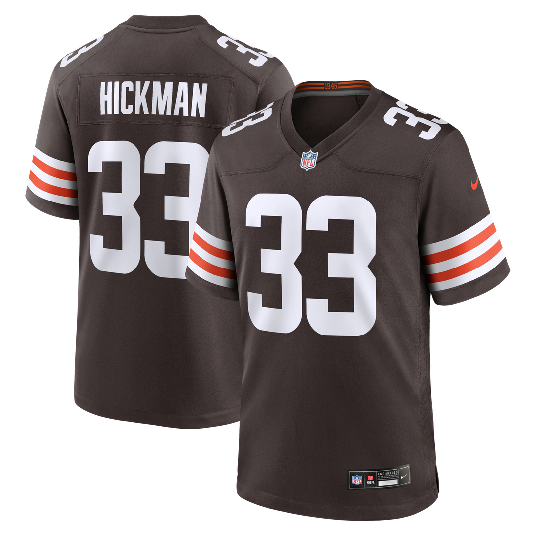 Men's Nike Cleveland Browns Ronnie Hickman Brown Team Game NFL Jersey