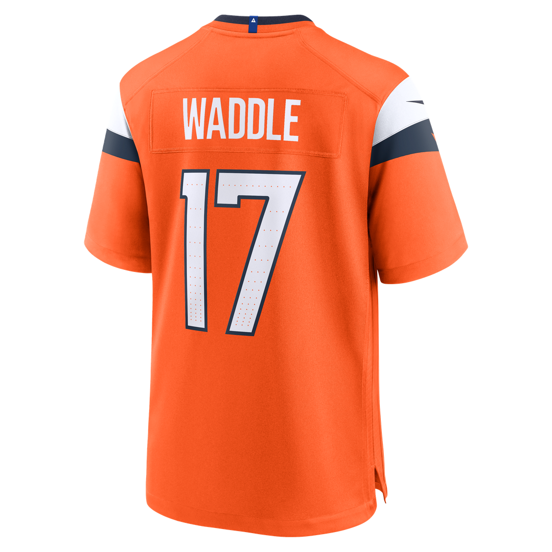 Men's Nike Denver Broncos Jaylen Waddle Orange Game NFL Jersey