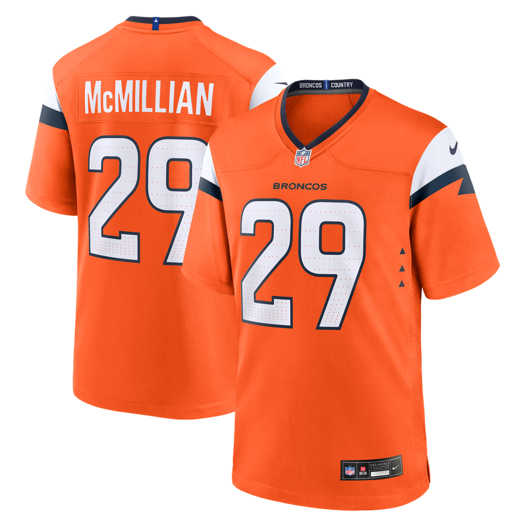 Men's Nike Denver Broncos Ja'Quan McMillian Orange Team Game NFL Jersey