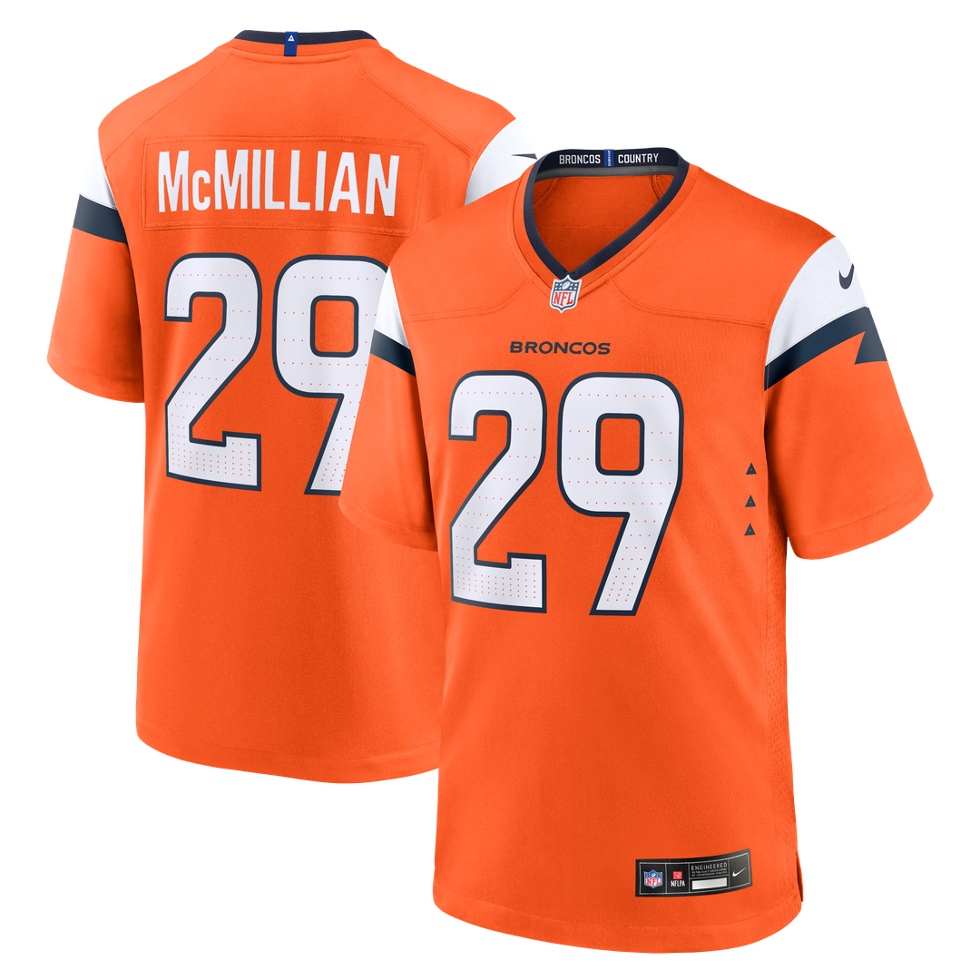 Men's Nike Denver Broncos Ja'Quan McMillian Orange Team Game NFL Jersey