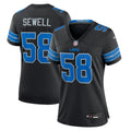 Women's Nike Detroit Lions Penei Sewell Black 2nd Alternate Game NFL Jersey