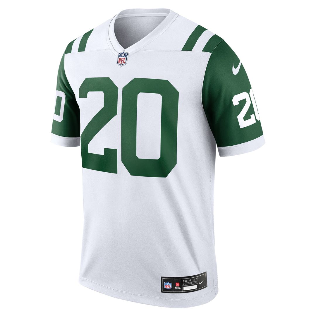 Men's Nike New York Jets Breece Hall White Legend Player NFL Performance Top