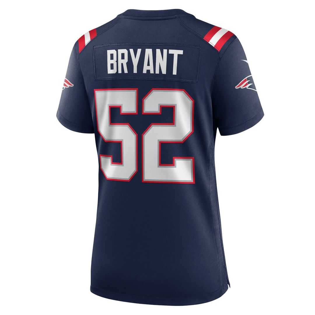 Women's Nike New England Patriots Marcus Bryant Navy Team Game NFL Jersey