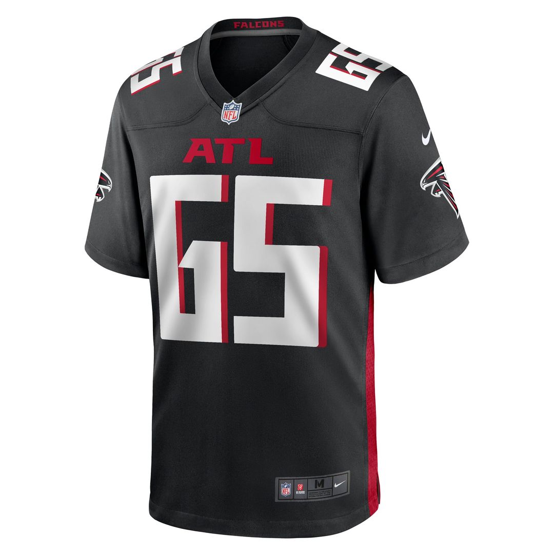 Men's Nike Atlanta Falcons Matthew Bergeron Black Team Game NFL Jersey