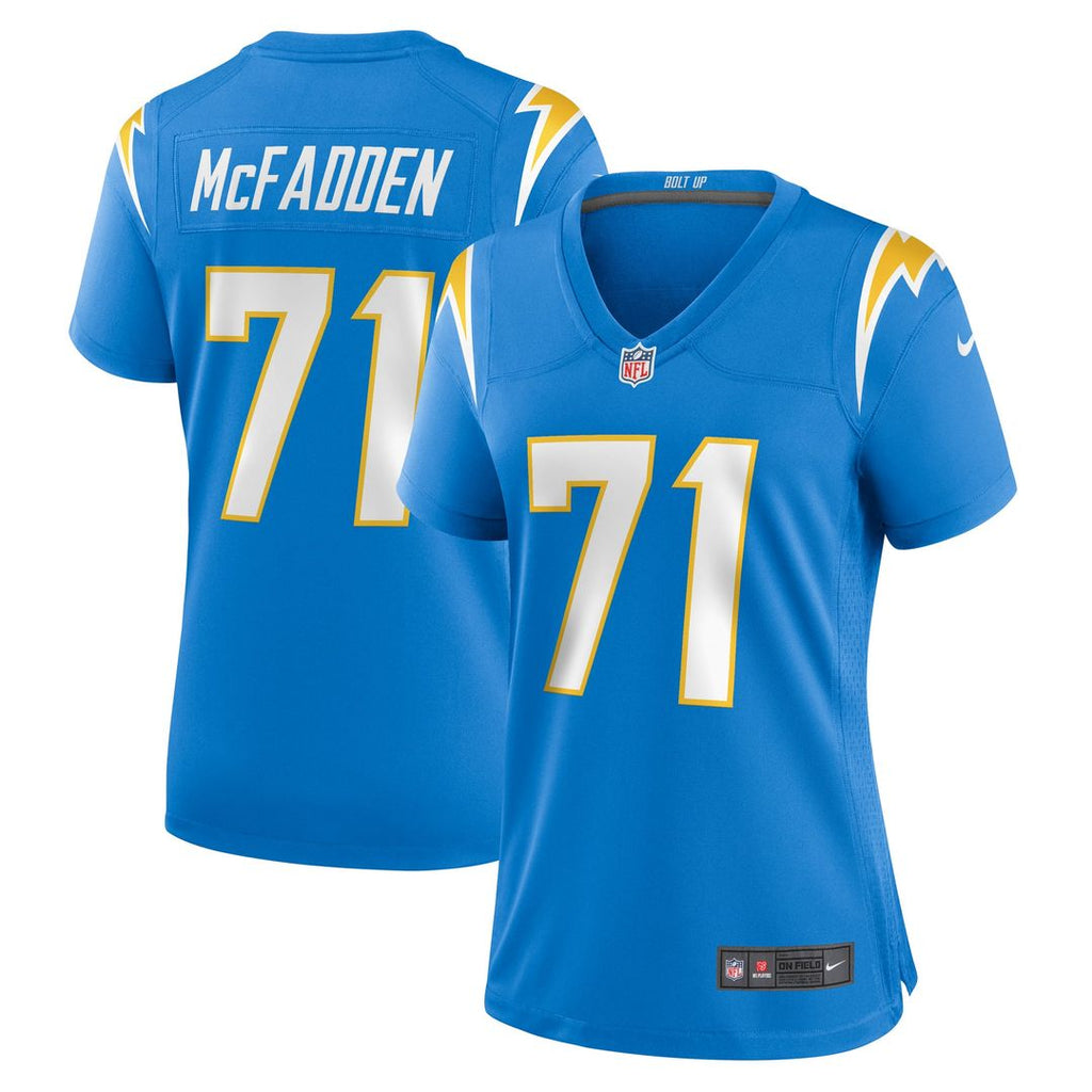 Women's Nike Los Angeles Chargers Jordan McFadden Powder Blue Team Game NFL Jersey