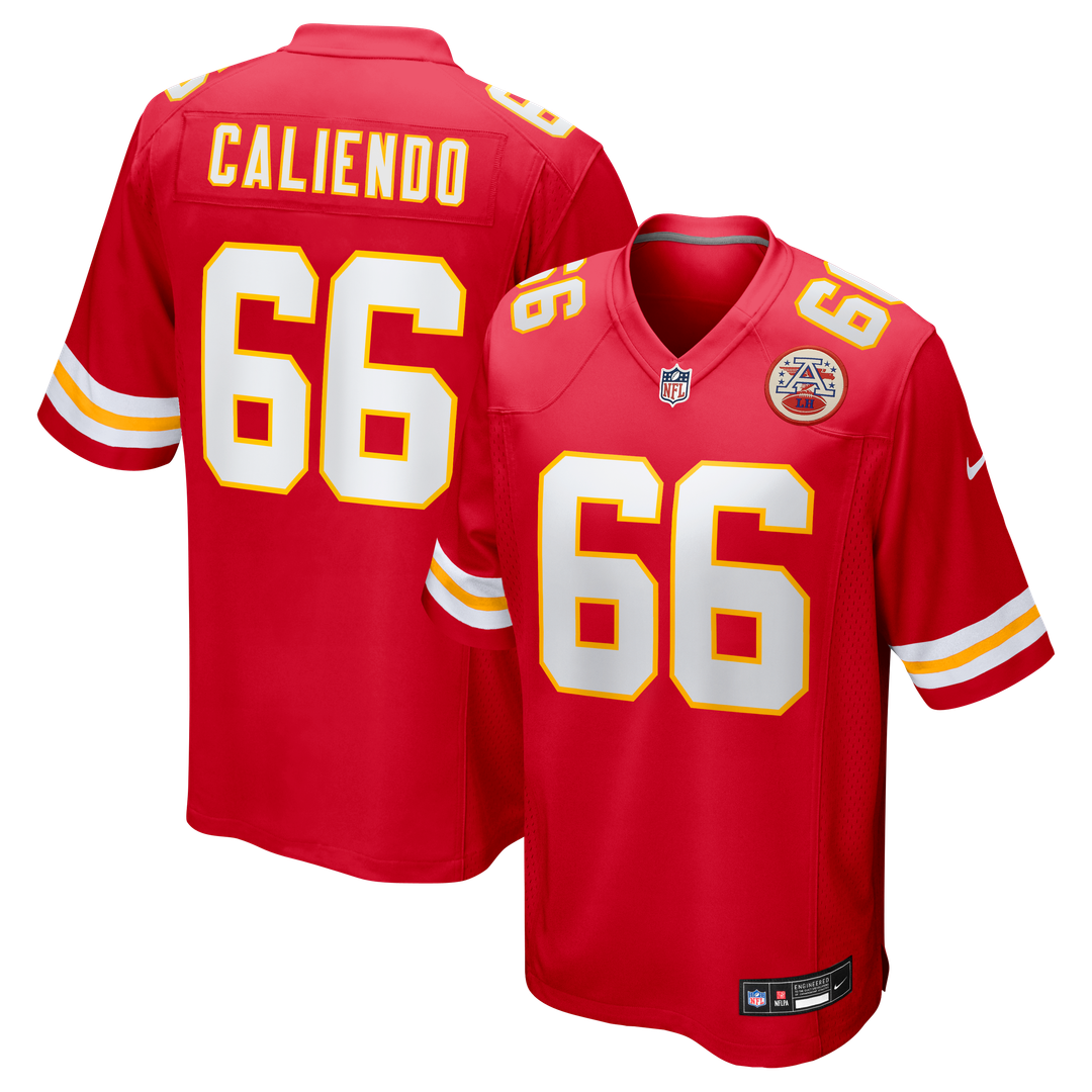 Men's Nike Kansas City Chiefs Mike Caliendo Red Game Player NFL Jersey