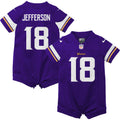 Infant Nike Minnesota Vikings Justin Jefferson Purple Newborn & Game Romper NFL Jersey