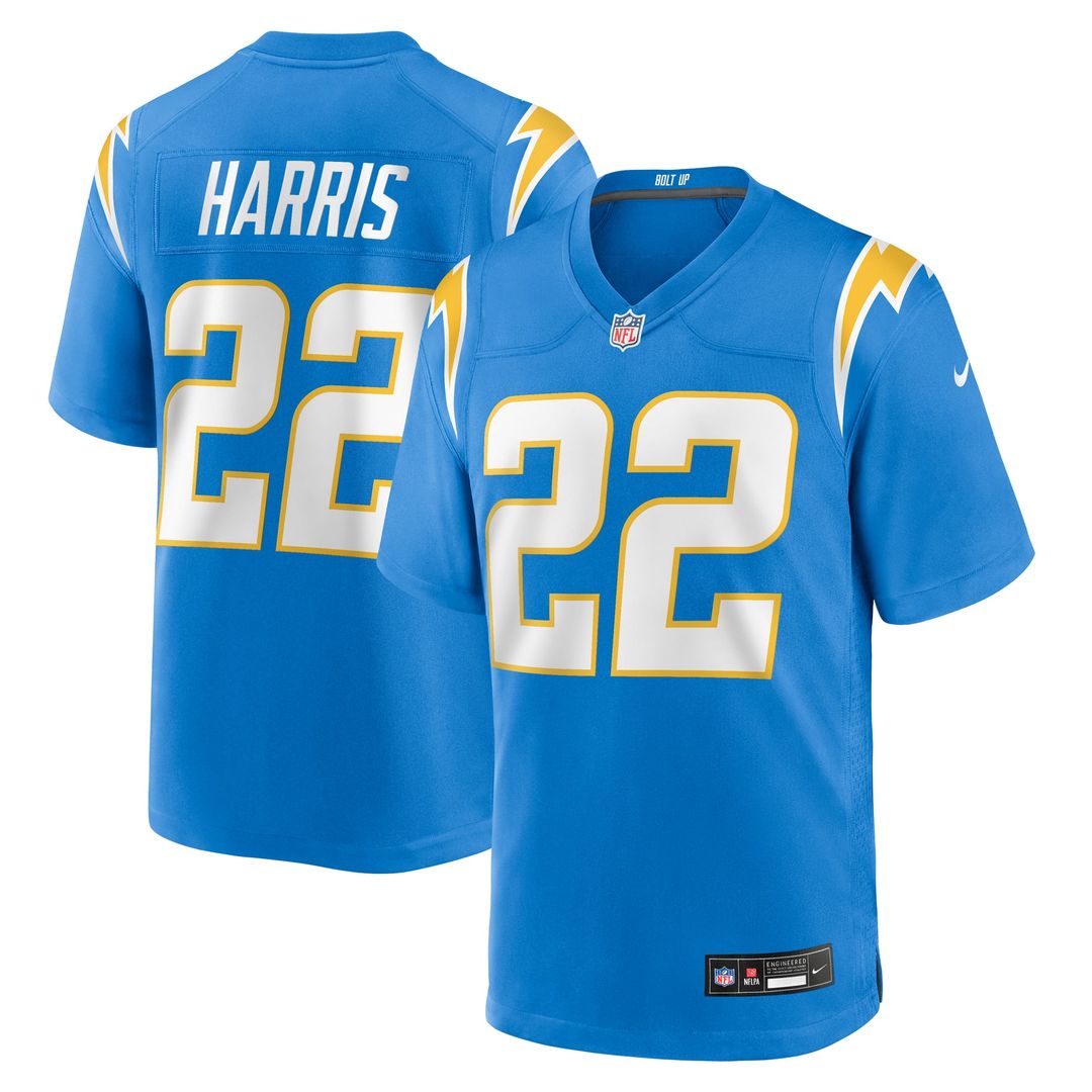 Men's Nike Los Angeles Chargers Najee Harris Powder Blue Game Player NFL Jersey