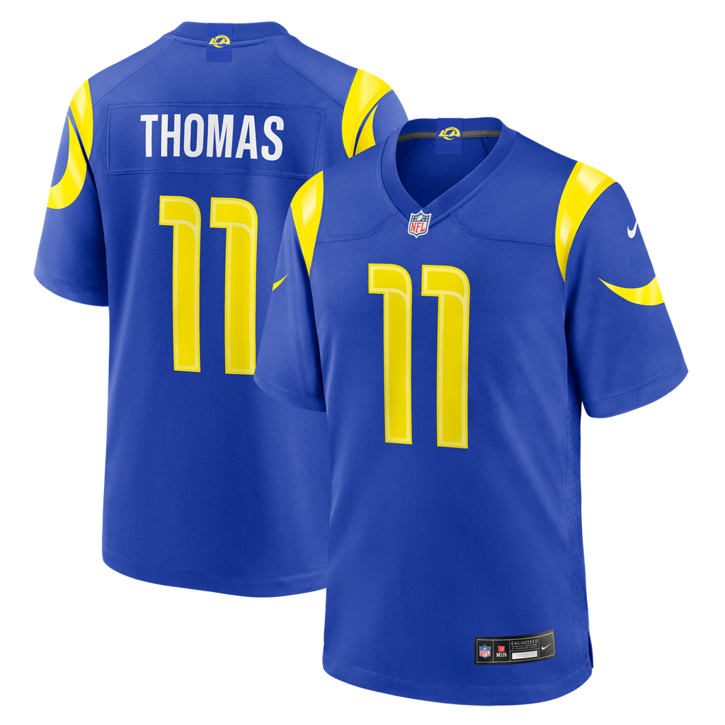 Men's Nike Los Angeles Rams Keir Thomas Royal Team Game NFL Jersey