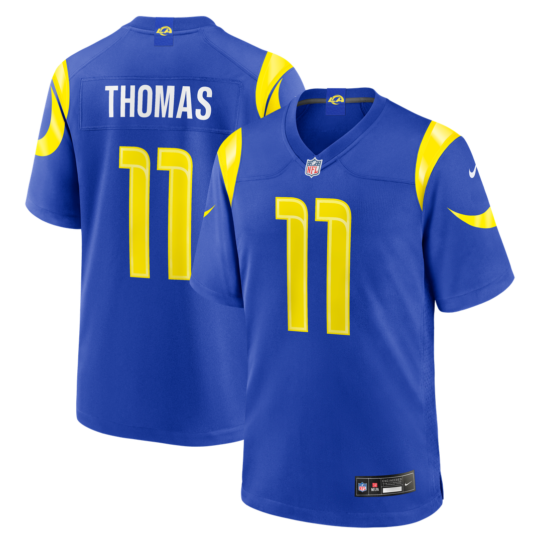 Men's Nike Los Angeles Rams Keir Thomas Royal Team Game NFL Jersey