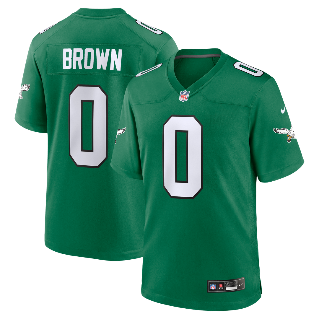 Men's Nike Philadelphia Eagles Marquise Brown Midnight Green Team Game NFL Jersey
