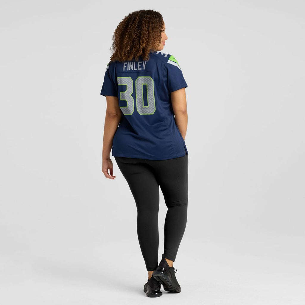 Women's Nike Seattle Seahawks AJ Finley College Navy Team Game NFL Jersey