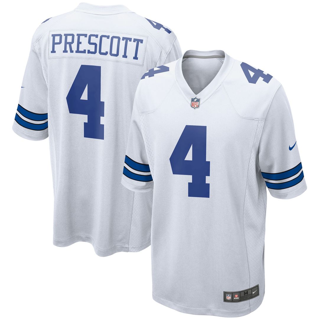 Men's Nike Dallas Cowboys Dak Prescott Navy Game Team NFL Jersey