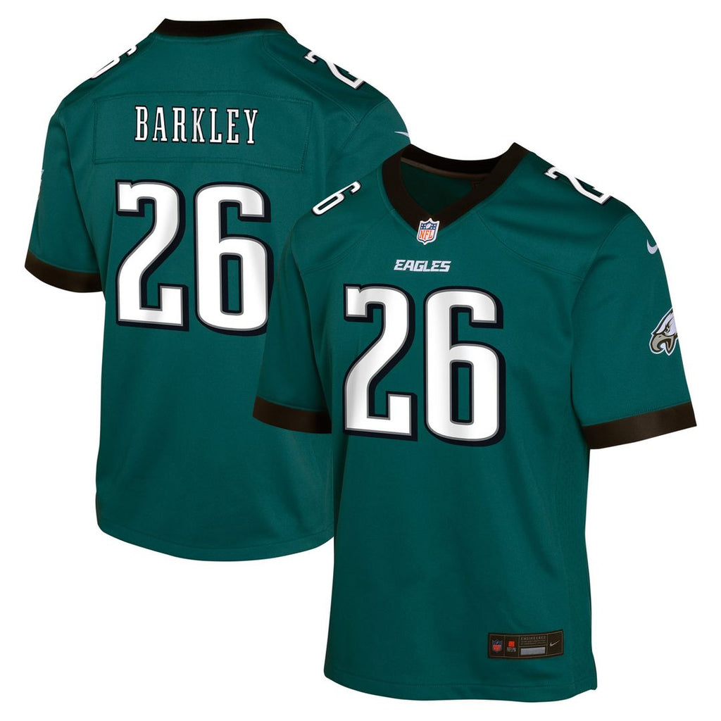 Youth Nike Philadelphia Eagles Saquon Barkley Green Game NFL Jersey