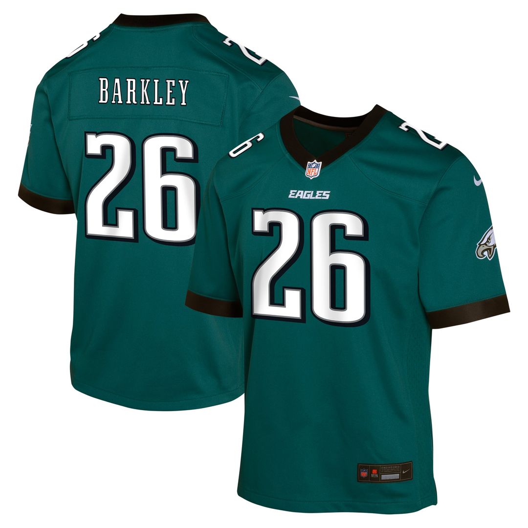 Youth Nike Philadelphia Eagles Saquon Barkley Green Game NFL Jersey
