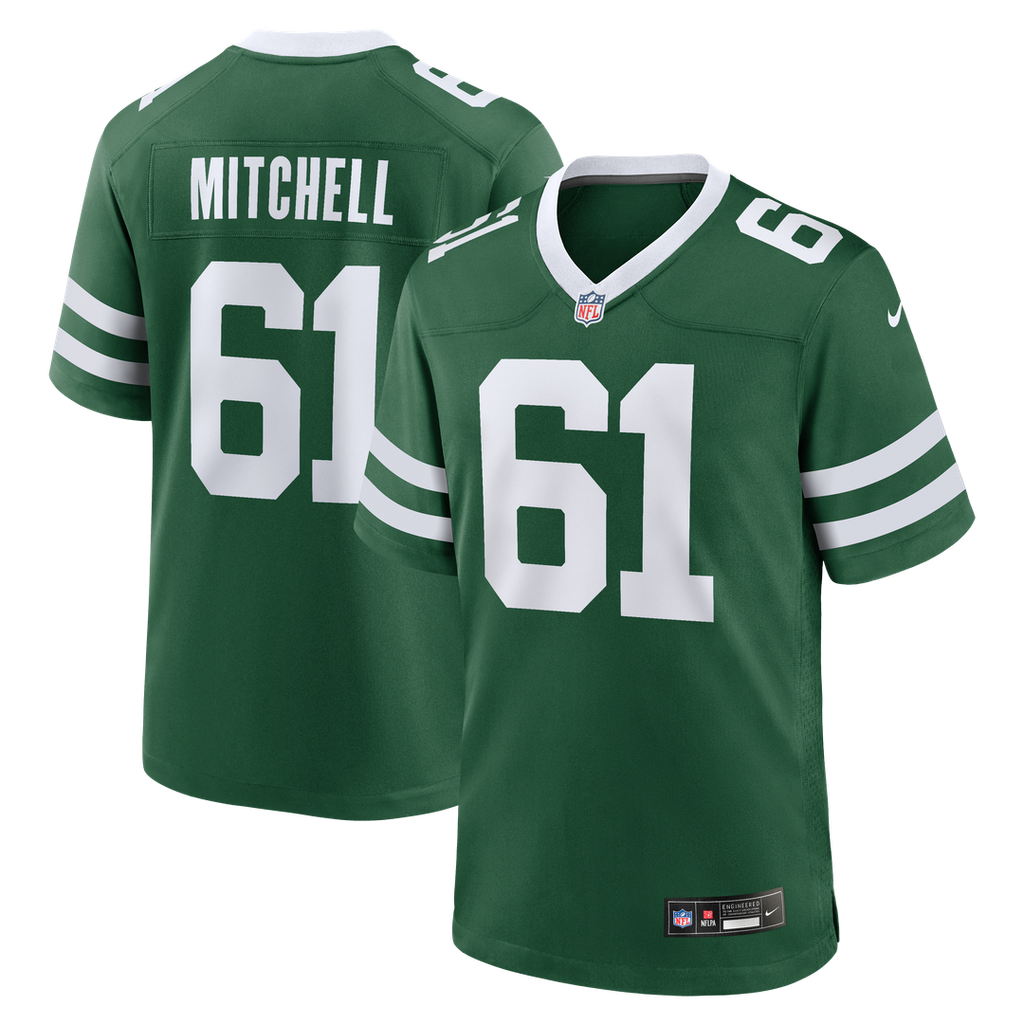 Men's Nike New York Jets Max Mitchell Legacy Green Team Game NFL Jersey