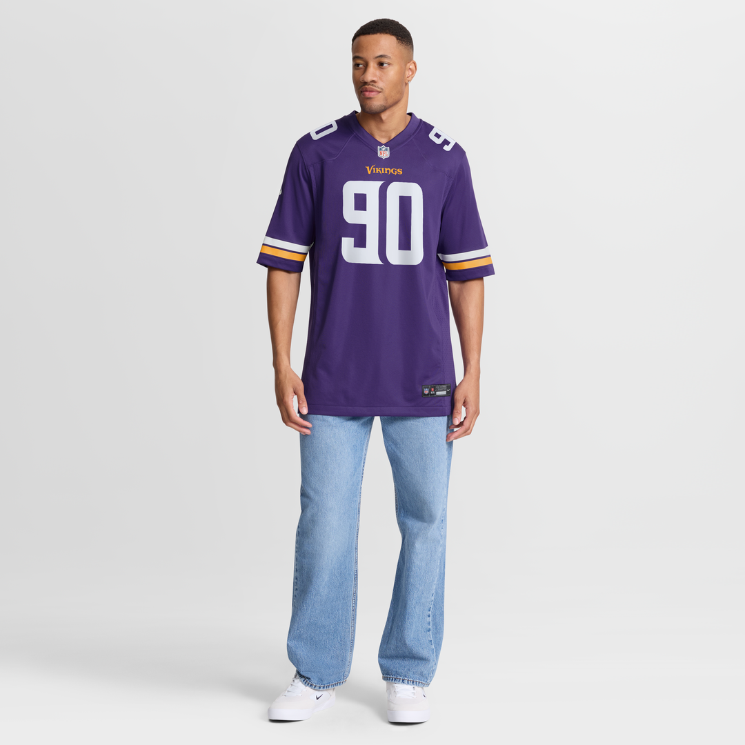 Men's Nike Minnesota Vikings Tyrion Ingram-Dawkins Purple Team Game NFL Jersey