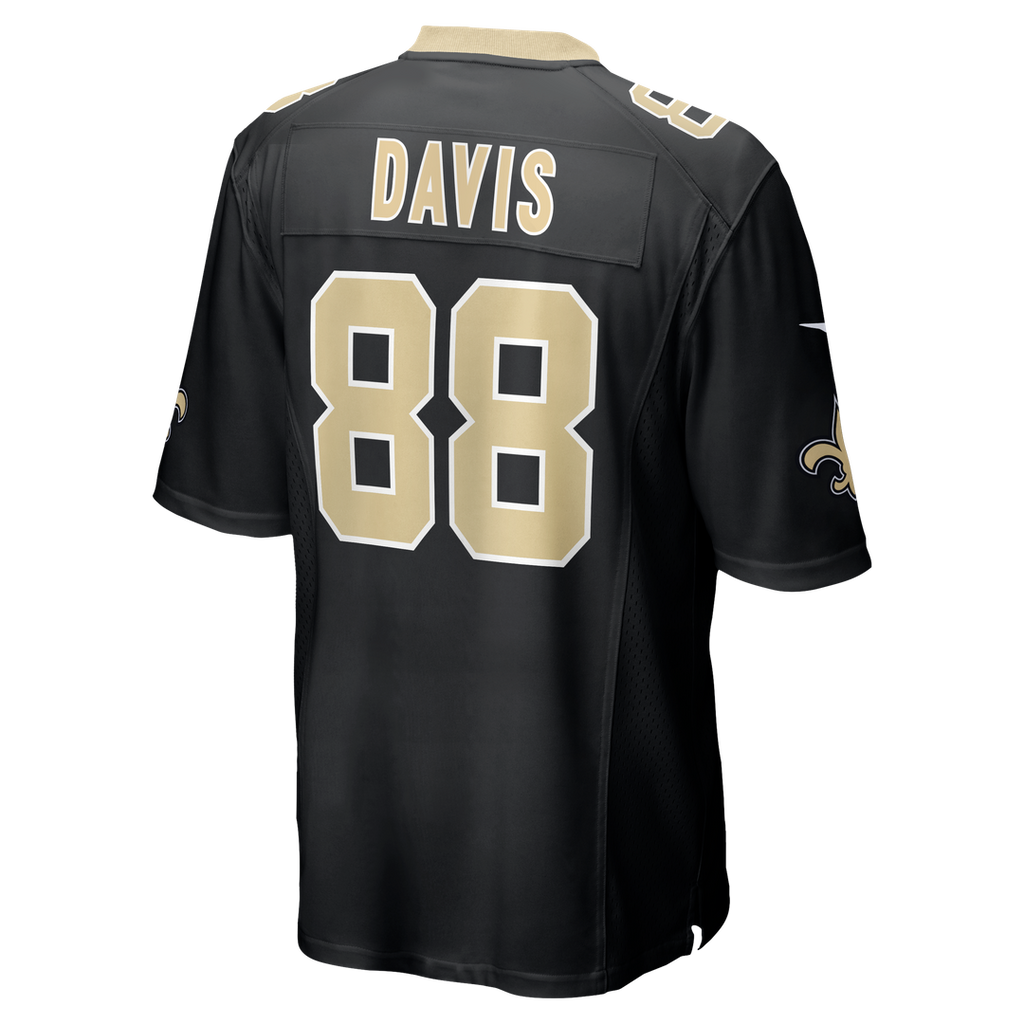 Men's Nike New Orleans Saints Shaquan Davis Black Game NFL Jersey
