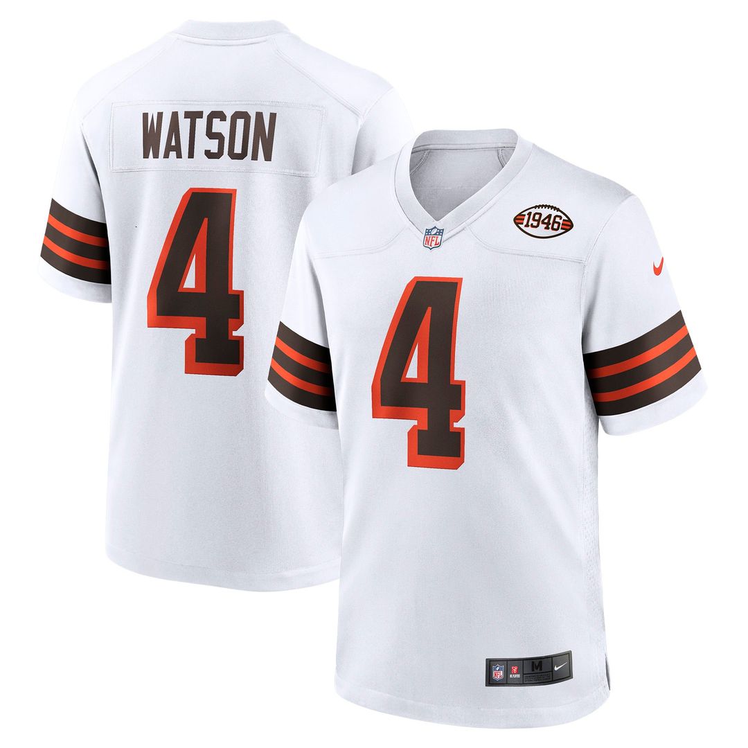 Men's Nike Cleveland Browns Deshaun Watson Brown Alternate Game NFL Jersey