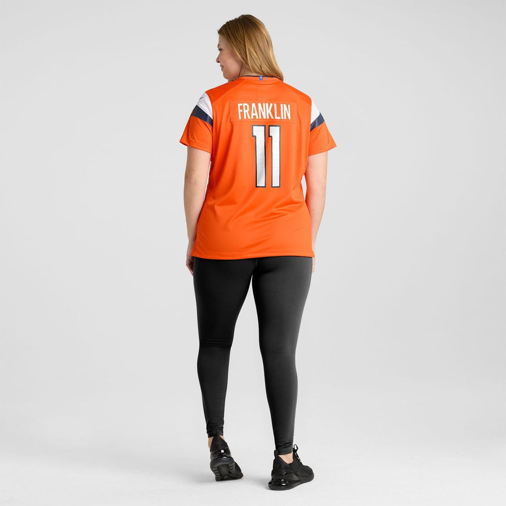 Women's Nike Denver Broncos Troy Franklin Orange Team Game NFL Jersey
