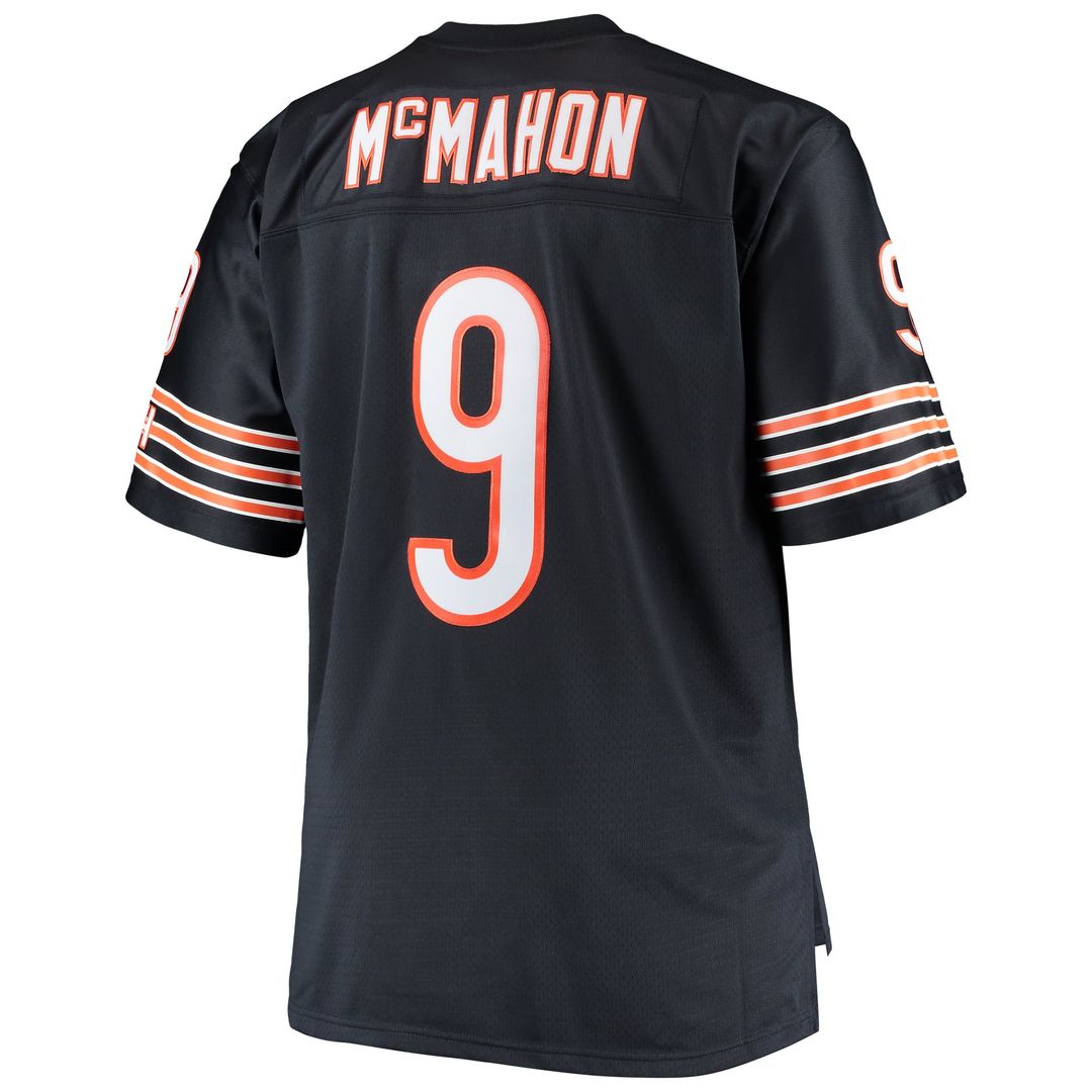 Men's Big & Tall Mitchell & Ness Chicago Bears Jim McMahon Navy 1985 Retired Player Replica NFL Jersey