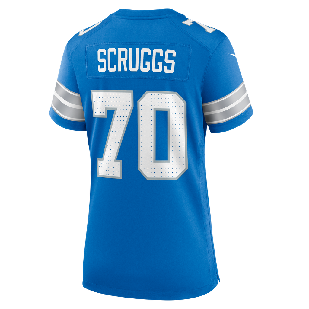 Women's Nike Detroit Lions Juice Scruggs Blue Team Game NFL Jersey