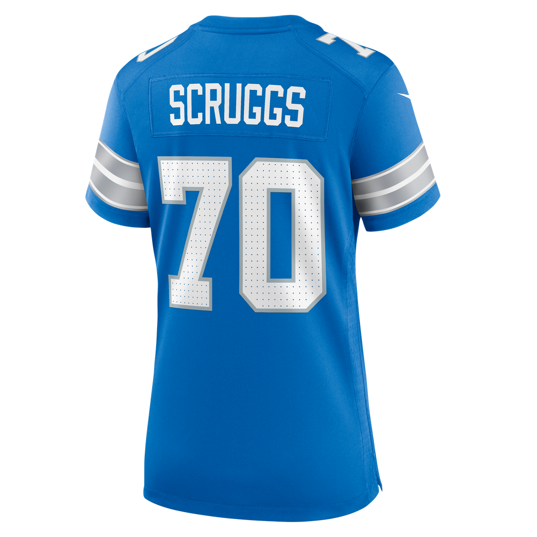 Women's Nike Detroit Lions Juice Scruggs Blue Team Game NFL Jersey