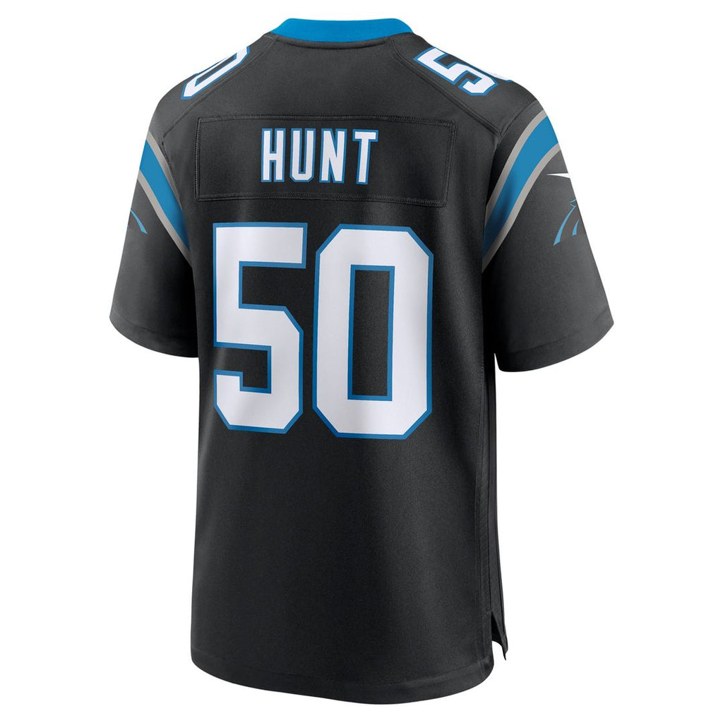 Men's Nike Carolina Panthers Robert Hunt Black Game NFL Jersey