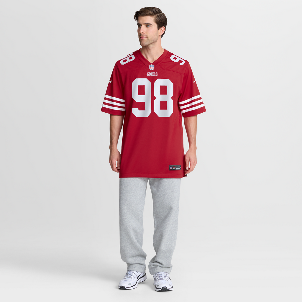 Men's Nike San Francisco 49ers Mykel Williams Scarlet Team Game NFL Jersey