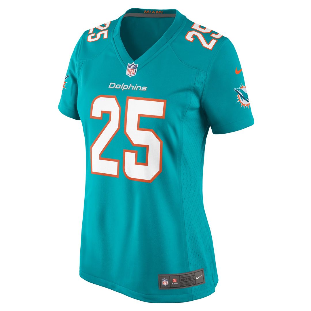 Women's Nike Miami Dolphins Jaylen Wright Aqua Game NFL Jersey
