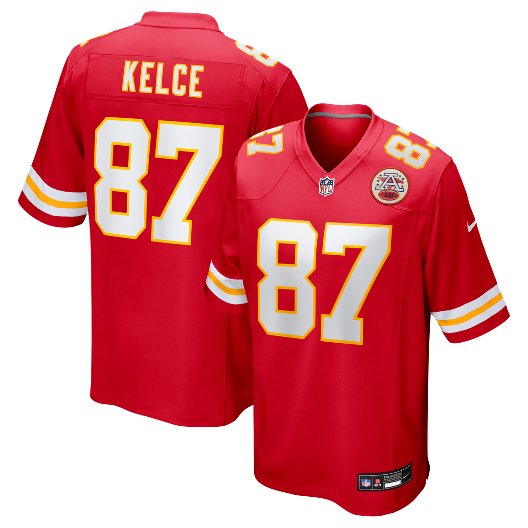 Men's Nike Kansas City Chiefs Travis Kelce Red Game NFL Jersey